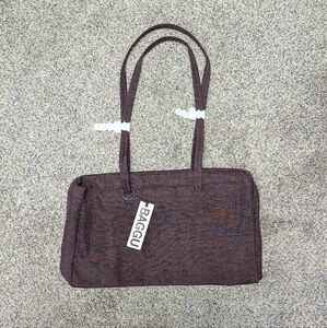 SOLD - BAGGU Chocolate Plum Medium Nylon Bowler Bag - NWT